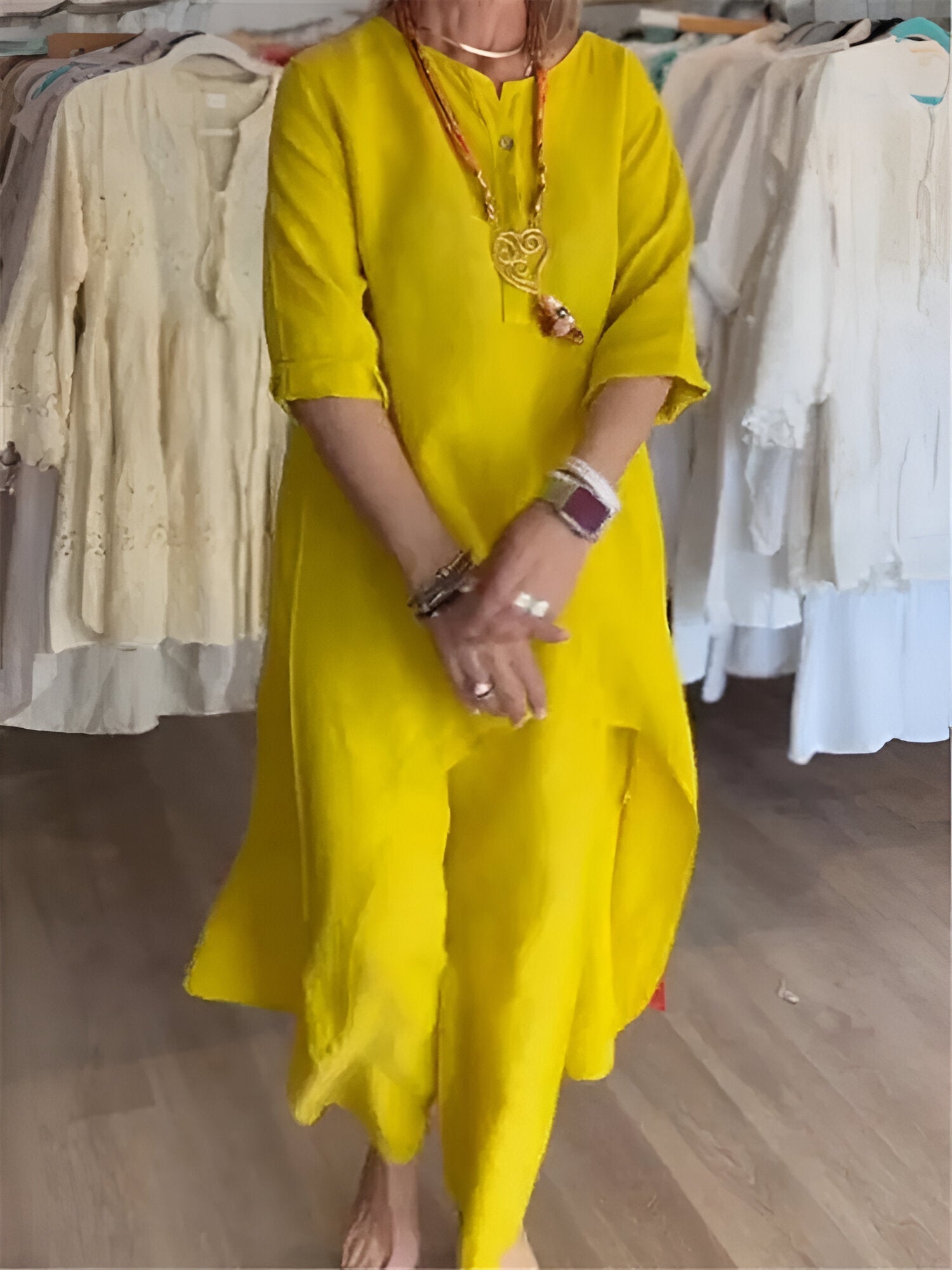 Elavira™ | Ensemble d'été en mélange de coton léger
