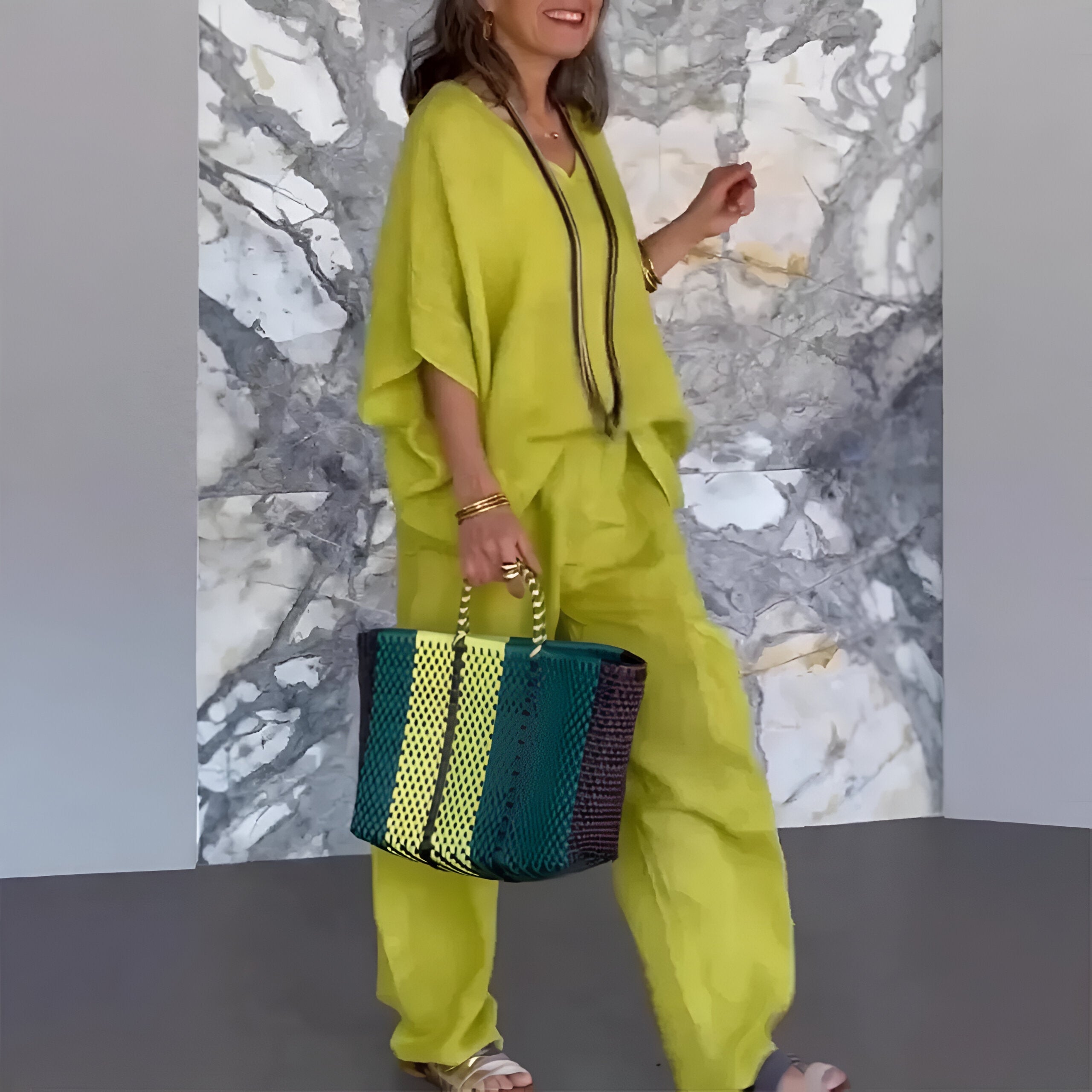 Marivella™ | Ensemble décontracté à col en V
