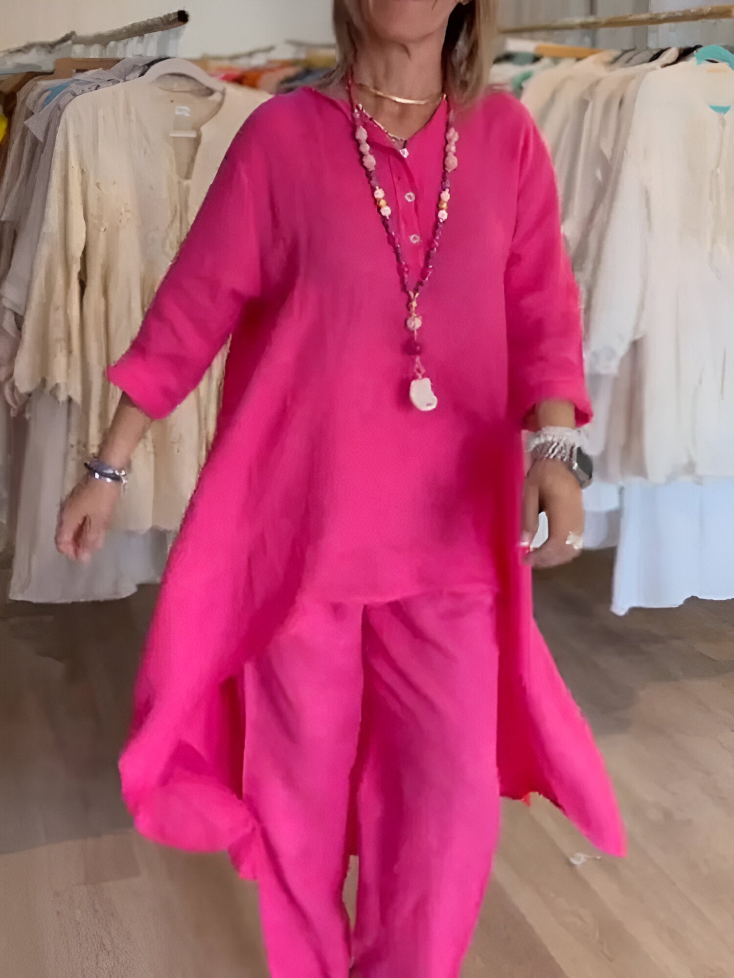 Elavira™ | Ensemble d'été en mélange de coton léger