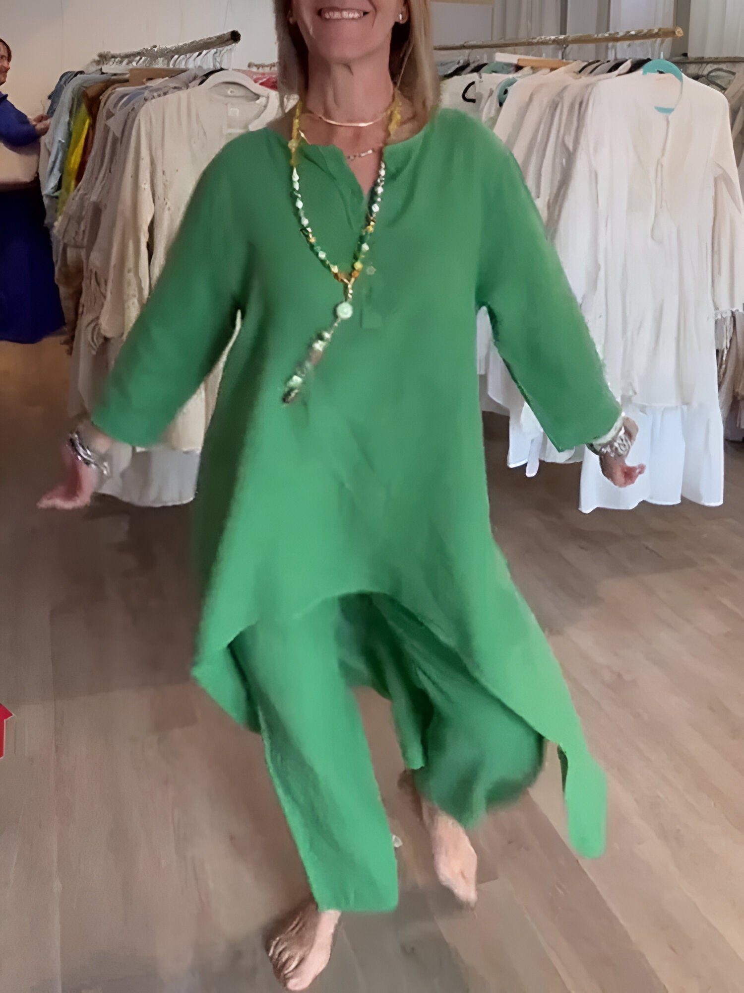 Elavira™ | Ensemble d'été en mélange de coton léger