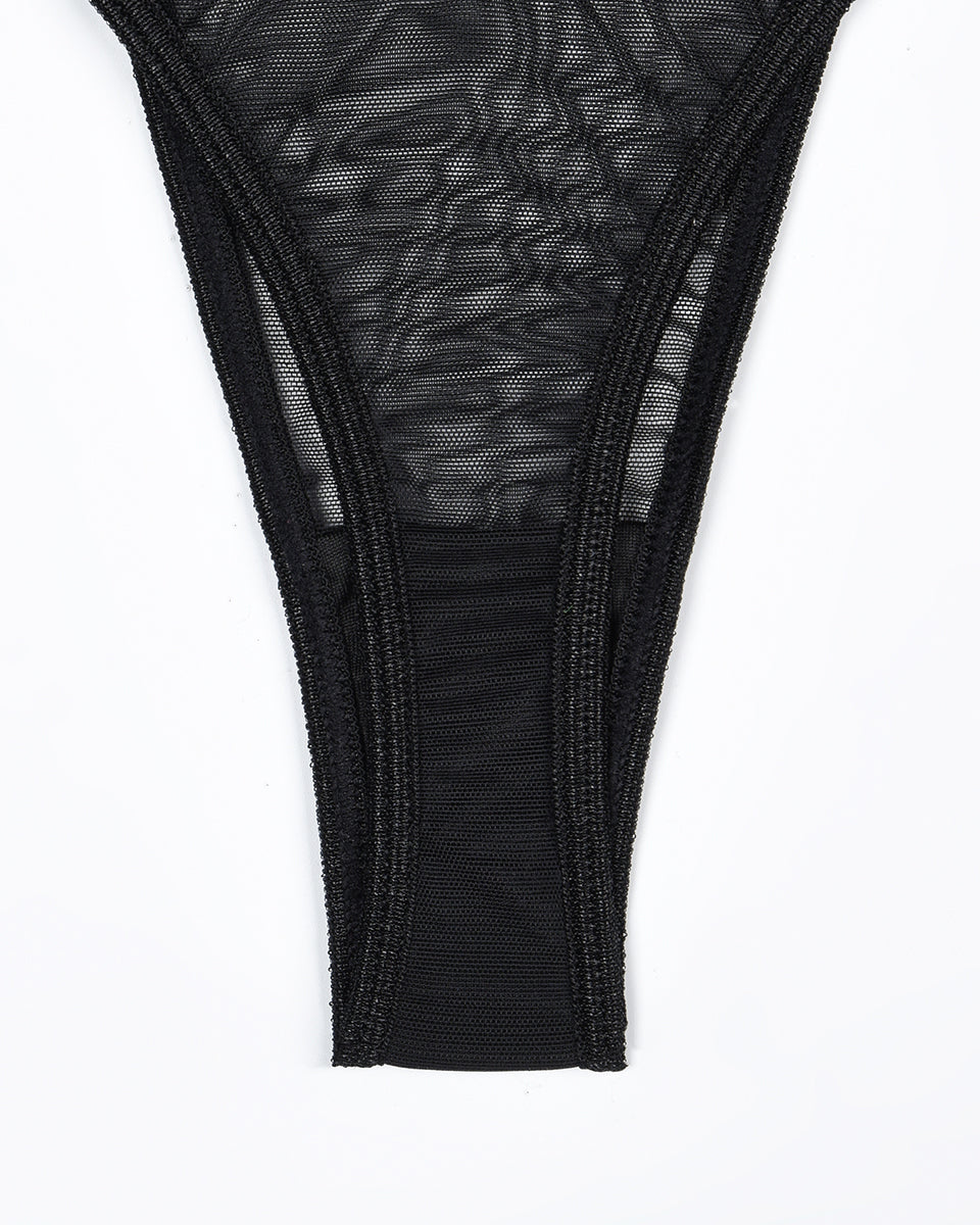 Liora™ | Ensemble de Lingerie en Mesh Transparent 4 Pièces