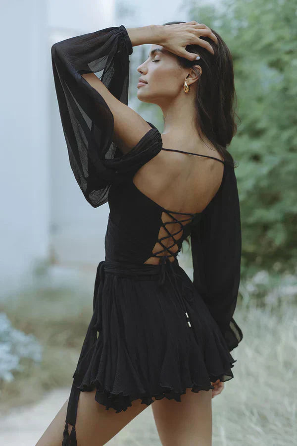 Amélia™ | Robe fluide à manches en voile
