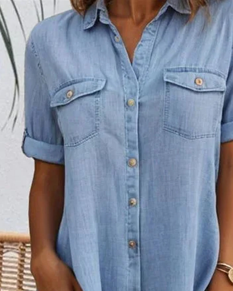 Adélie™ | Robe Chemise Denim