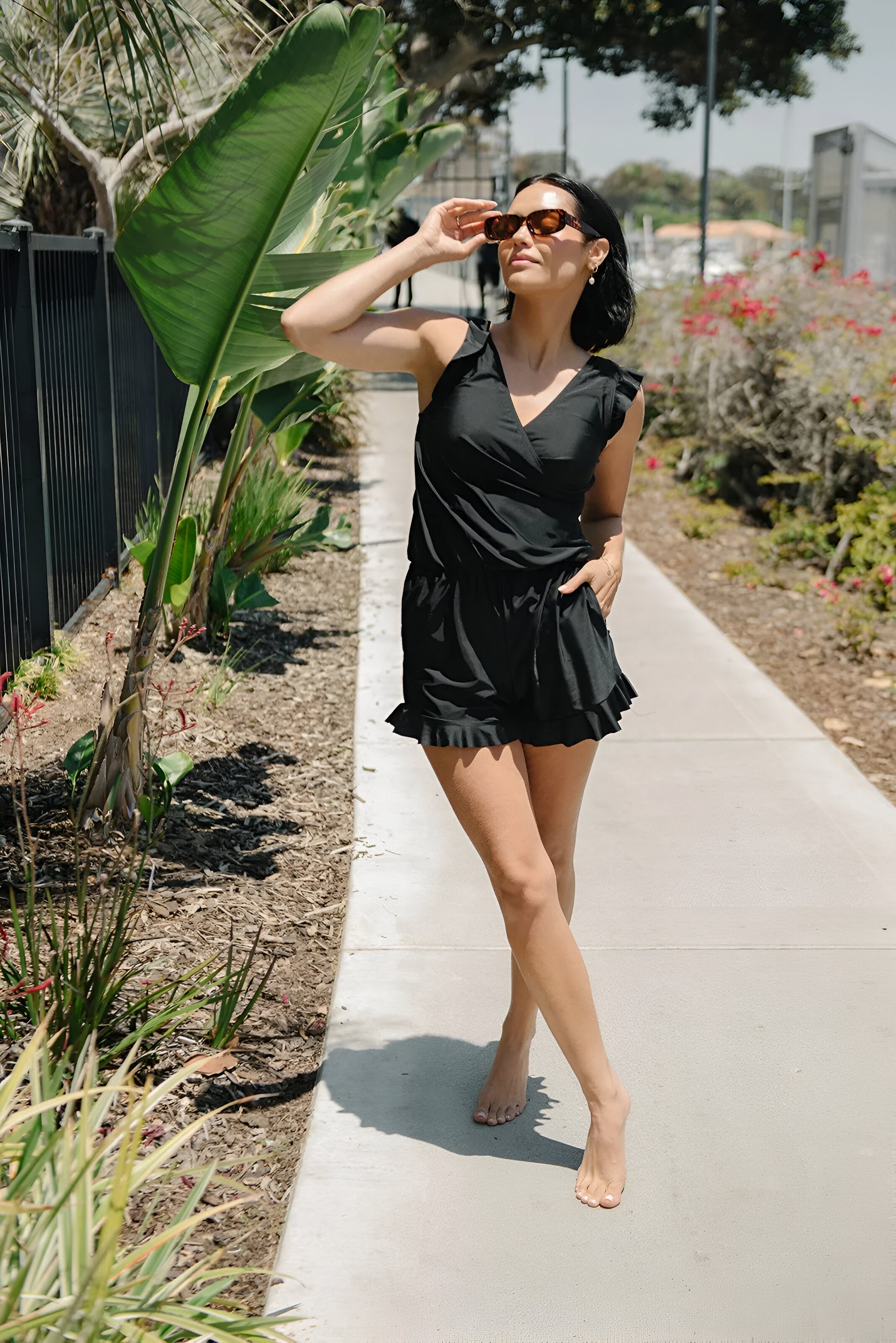 Aurélie™ | Maillot de bain avec volants et soutien-gorge intégré