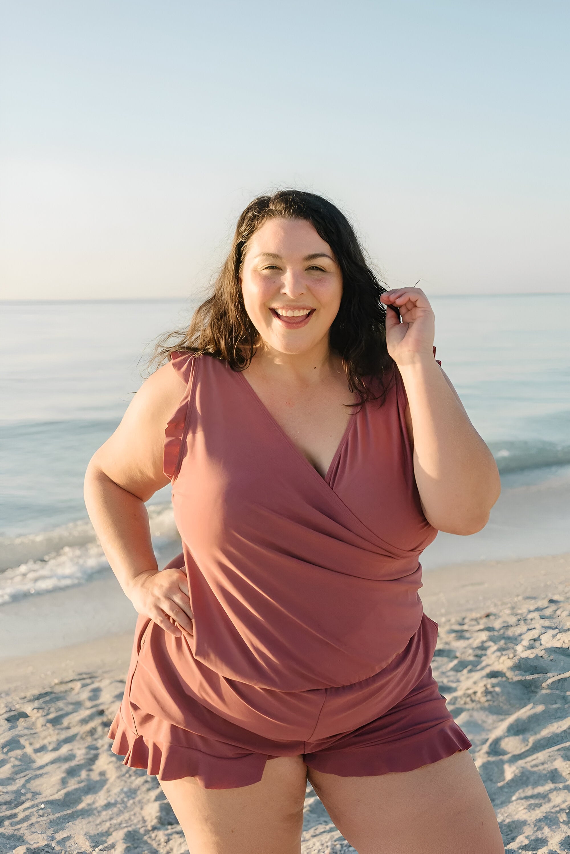 Aurélie™ | Maillot de bain avec volants et soutien-gorge intégré