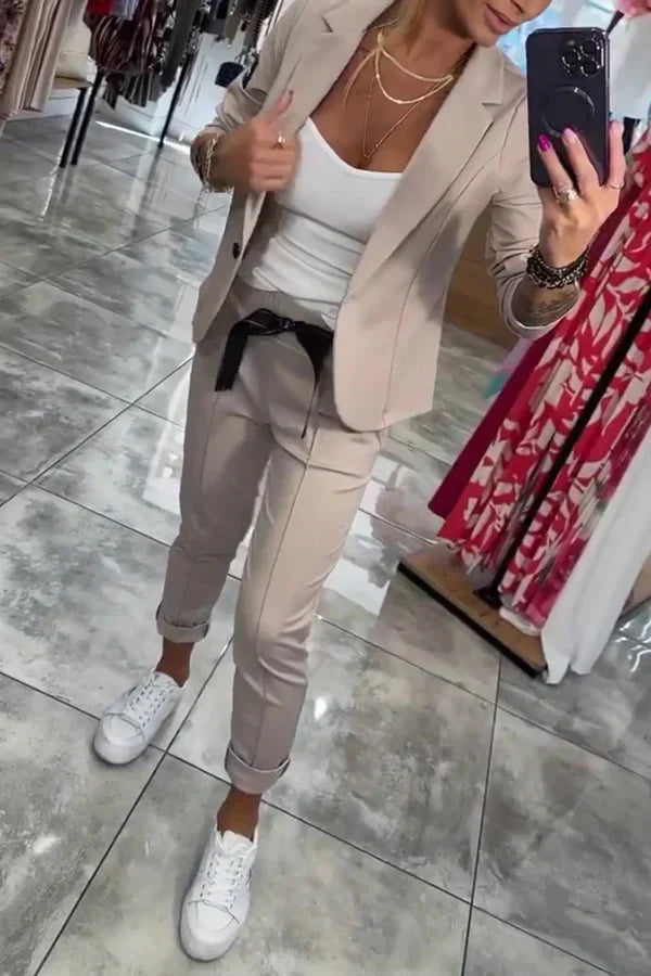 Camille™ | Ensemble Blazer et Pantalon Chique
