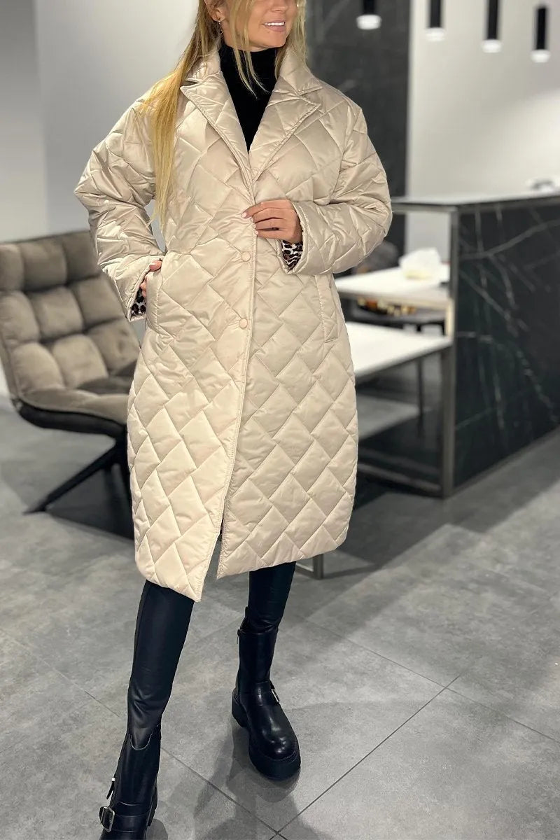 Saphira™ | Veste Matelassée Réversible avec Doublure Imprimée Léopard