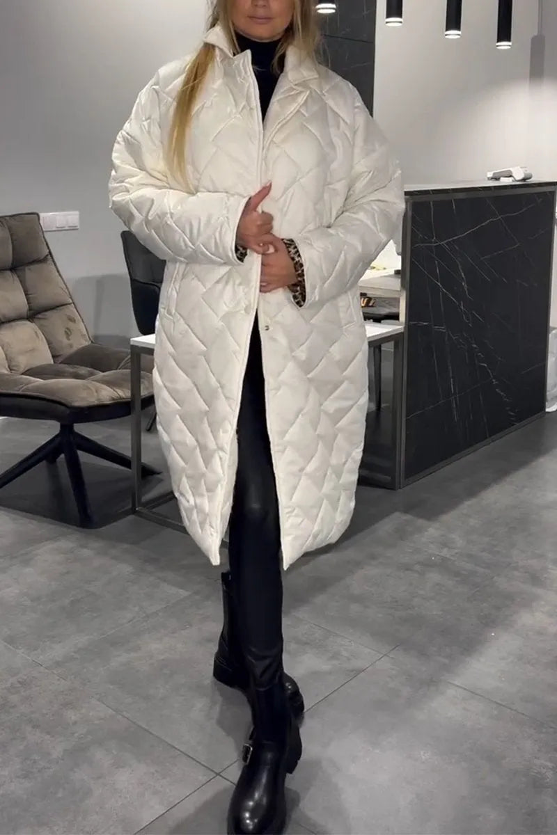 Saphira™ | Veste Matelassée Réversible avec Doublure Imprimée Léopard