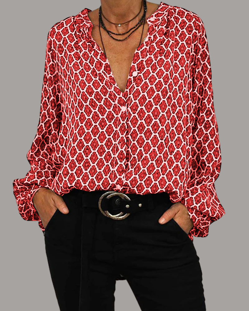 La Nadine™ | Blouse Classique à Col V