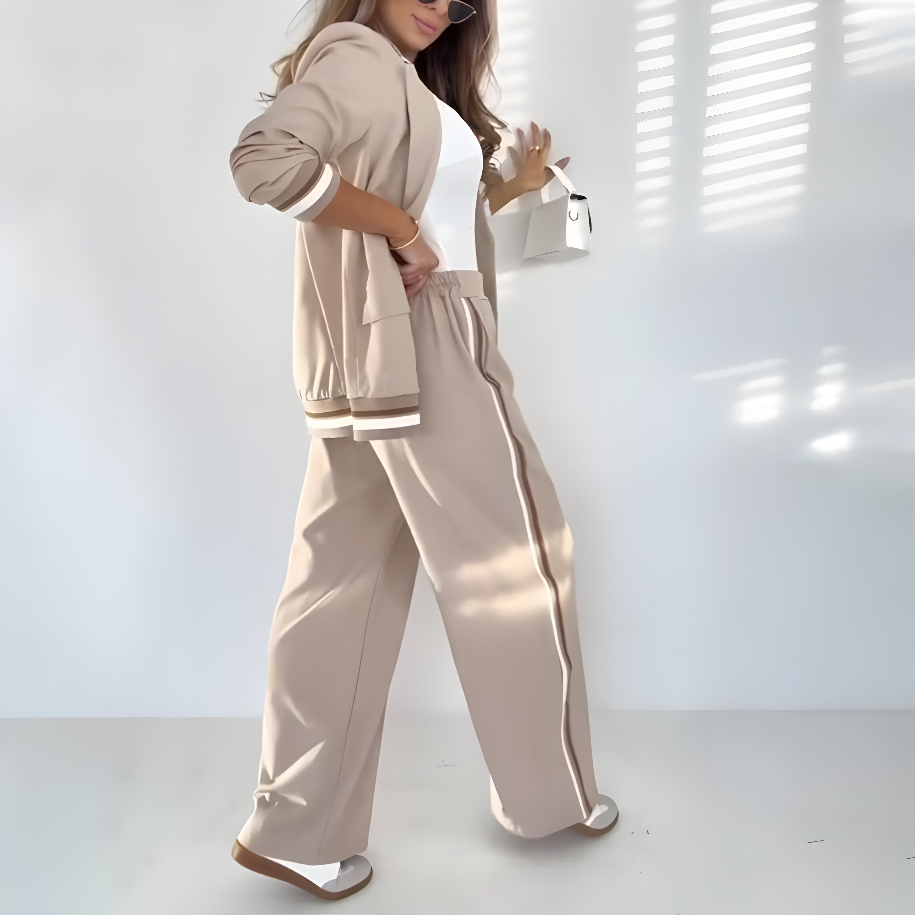 La Camille™ | Ensemble rayé chic